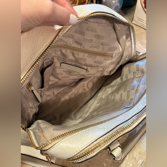 Michael Kors Women's Convertible Satchel, light cream - Picture 13 of 16